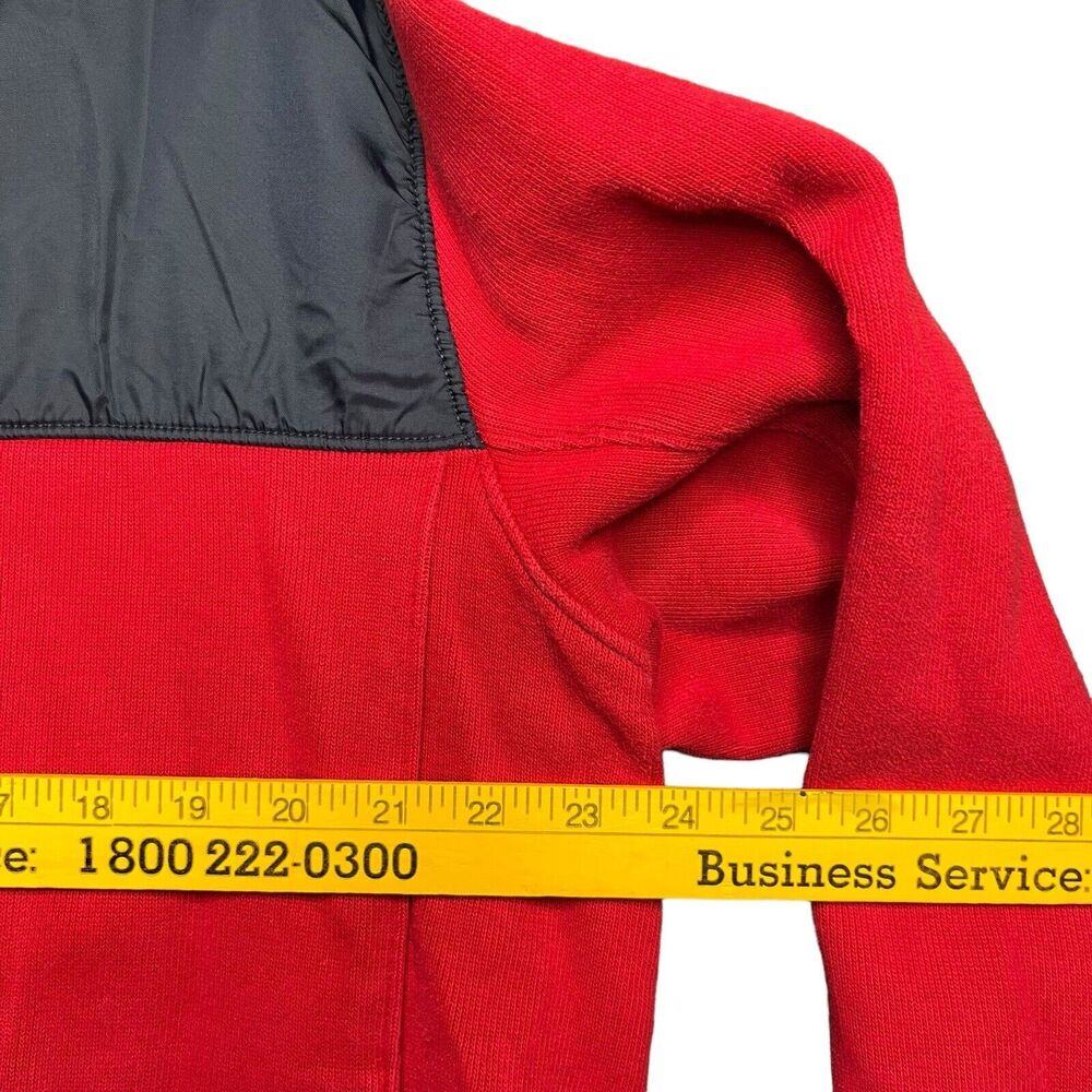 Nautica Half Snap Hoodie Pullover Sweater Red Navy Pockets Mens US XXL EUR XXXL - Picture 6 of 7
